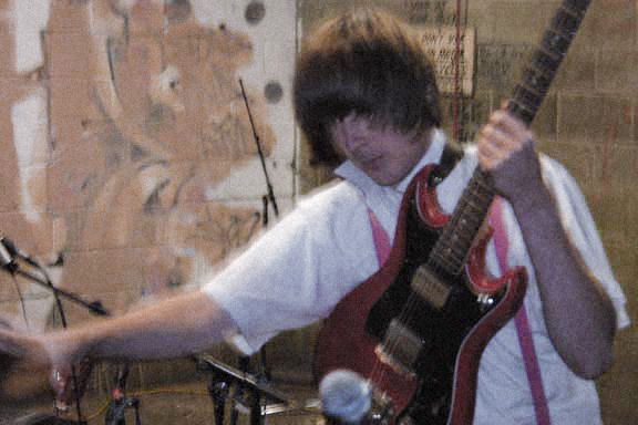 Nick changes weapons mid-set